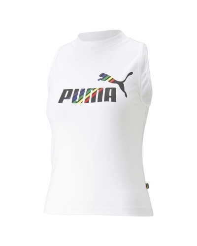 Maglia a Maniche Corte Donna Puma Ess+ Love Is Love Sl Bianco