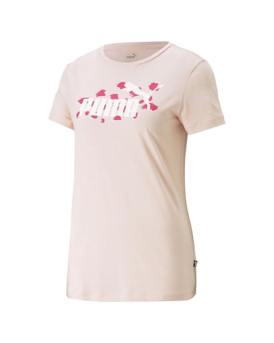 Camiseta de Manga Corta Mujer Puma Ess+ Animal Salmón