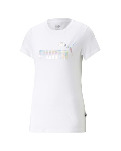 Women’s Short Sleeve T-Shirt Puma Ess+ Nova Shine White