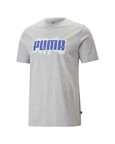 Herren Kurzarm-T-Shirt Puma Puma Graphics Wordin Hellgrau