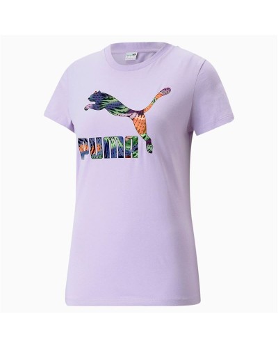 Women’s Short Sleeve T-Shirt Puma Classics Lavendar