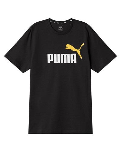 Camiseta de Manga Corta Hombre Puma Ess+ 2 Col Logo Negro