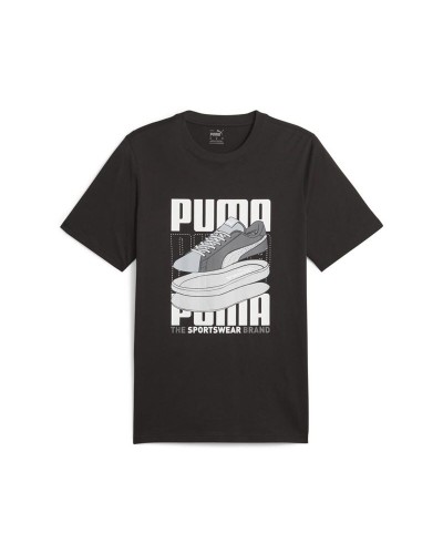 Men’s Short Sleeve T-Shirt Puma Graphiccs Sneaker Black