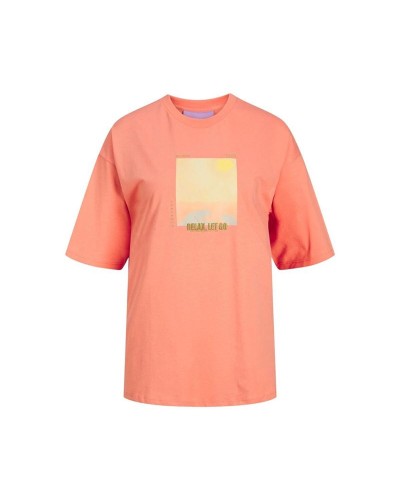 T-shirt med kortärm Dam Jack & Jones Jxpaige Orange