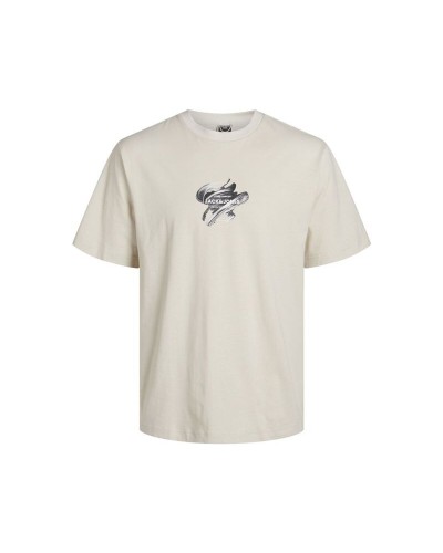 Camiseta de Manga Corta Infantil Jack & Jones Jcotint Tee Ss Crew Neck Blanco