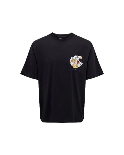 Camiseta de Manga Corta Hombre Only & Sons Onsdisney Life Rlx Negro