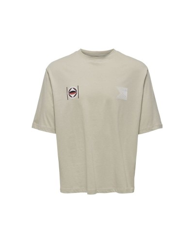 Maglia a Maniche Corte Uomo Only & Sons Onslenny Ovz Element Marrone Chiaro