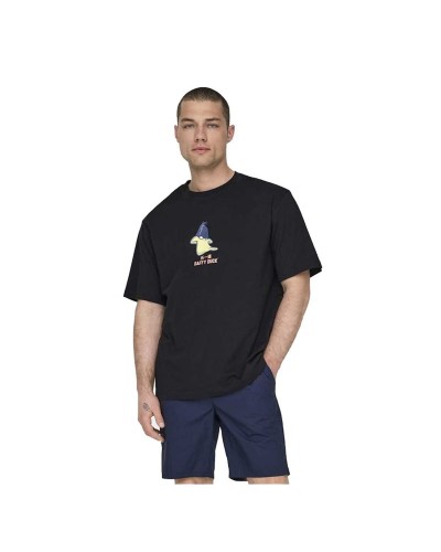 Men’s Short Sleeve T-Shirt Only & Sons Onslooney Rlx Black