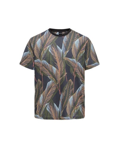 Maglia a Maniche Corte Uomo Only & Sons Onskobe Reg Nero