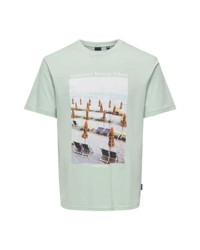 T-shirt à manches courtes homme Only & Sons Onskolton Reg Beach Surf Noir
