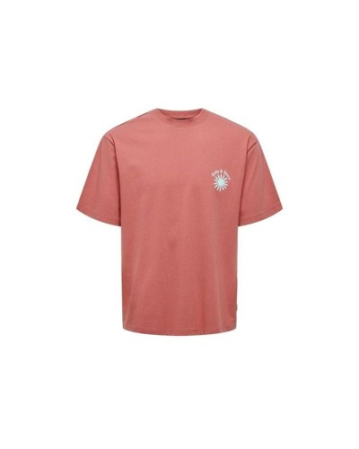 Heren-T-Shirt met Korte Mouwen Only & Sons Onskasen Rlx Zalm