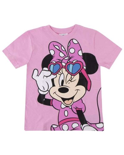 Child's Short Sleeve T-Shirt Minnie Mouse Pink