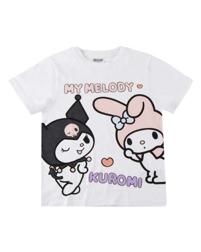 Barn T-shirt med kortärm Hello Kitty Vit