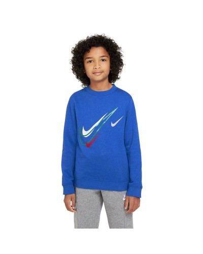 Sudadera sin Capucha Niño Nike NSW SOS FLC CREW Azul
