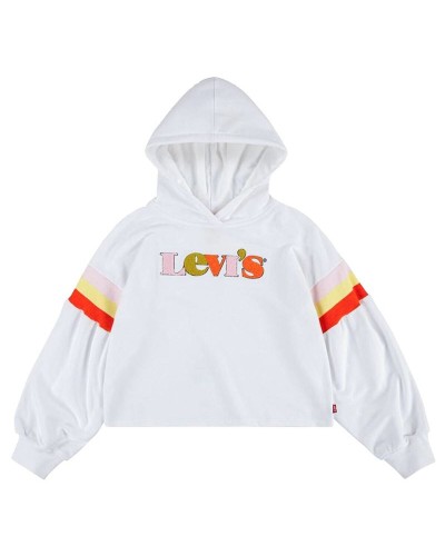 Sudadera con Capucha Niña Levi's Full Sleeve High Rise Girl Blanco