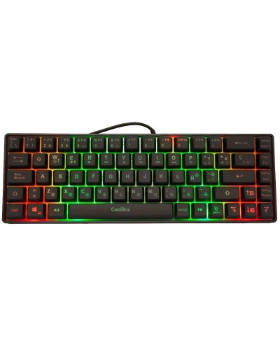 Tangentbord CoolBox mini TM065 Svart Qwerty Spanska