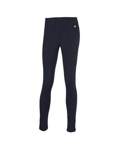 Leggings Sportivo da Donna Champion C Logo Cotton Stretch W Blu scuro