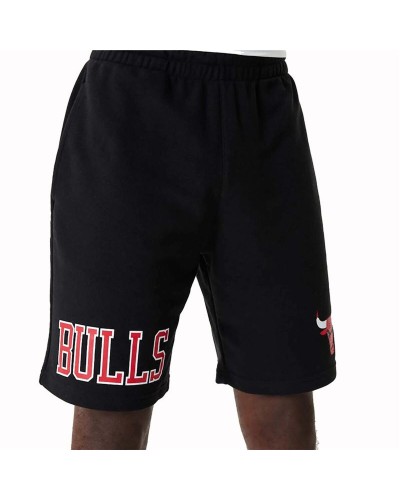 Pantalones Cortos de Baloncesto para Hombre New Era NBA Chicago Bulls Negro