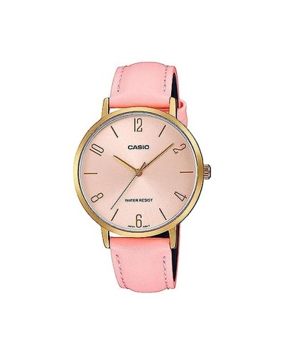 Horloge Dames Casio MINIMAL GOLD, LEATHER - PINK (Ø 34 mm)