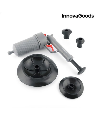 Pistola Desatascadora de Aire Comprimido Universal con Adaptadores KlinGun InnovaGoods Gris Plástico (Reacondicionado B)