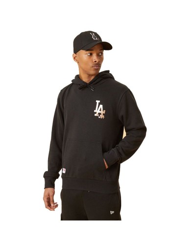 Herren Sweater mit Kapuze New Era LA Dodger Metallic Logo Black M Schwarz