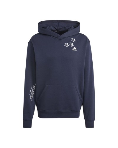 Men’s Hoodie Adidas Bl Fl Hd Q3 Fl Navy Blue