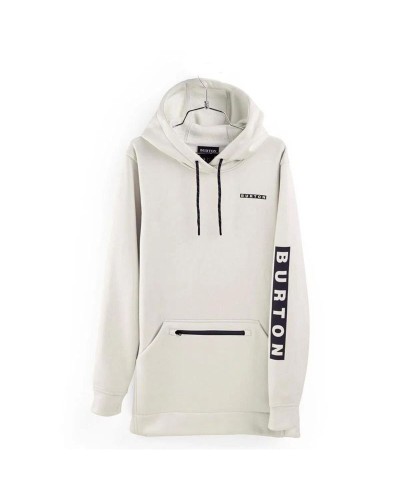 Naisten huputon collegepaita Burton Oak Long Pullover Hoodie Valkoinen