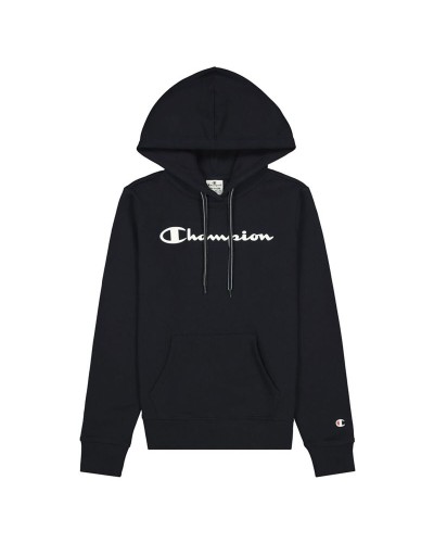 Dameshoodie Champion Champion Script Logo Print W Donkerblauw