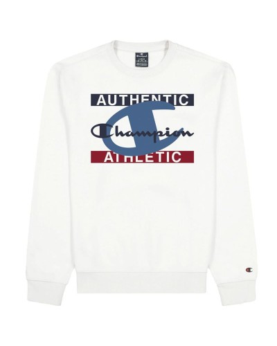 Sudadera sin Capucha Hombre Champion Authentic Athletic M Blanco