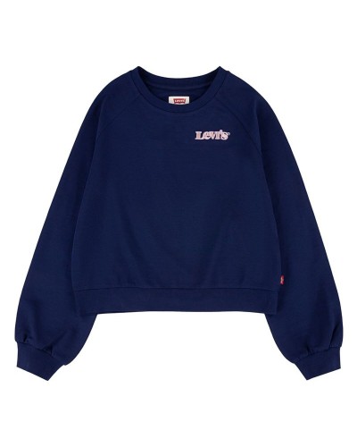 Damessweater zonder Capuchon Levi's Benchwarmer Crew Girl Donkerblauw