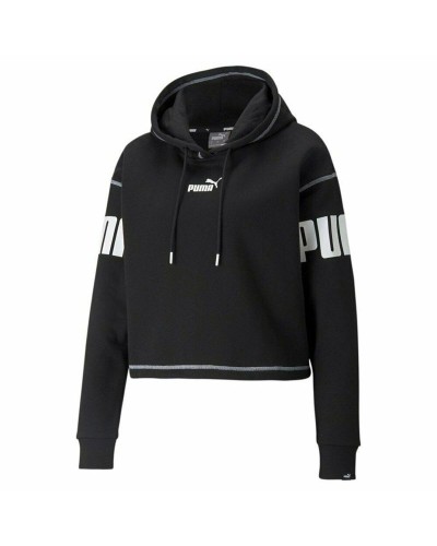 Felpa con Cappuccio Donna Puma Puma Power Fl Nero