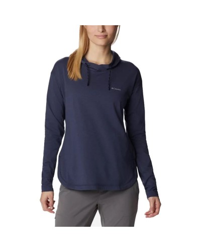 Damessweater zonder Capuchon Columbia Sun Trek™ Eu Hooded Marineblauw