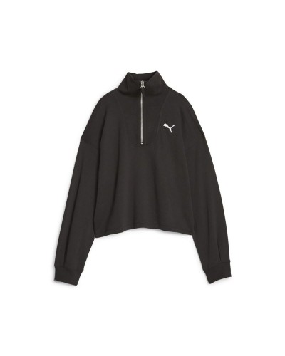 Damessweater zonder Capuchon Puma Her High-Neck Hz Zwart