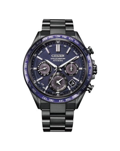 Miesten rannekellot Citizen ATTESA TITANIUM Musta (Ø 44,5 mm)
