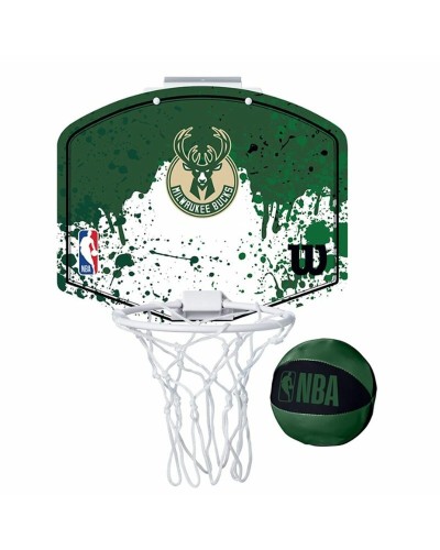 Panier de Basket Wilson Nba Team Mini Hoop - Milwaukee bucks Vert