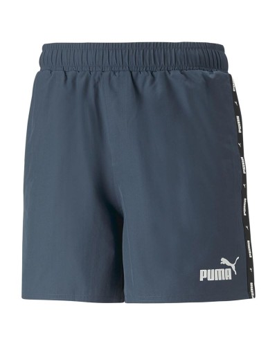 Pantalón Corto Deportivo Unisex Puma Ess+ Tape Azul oscuro