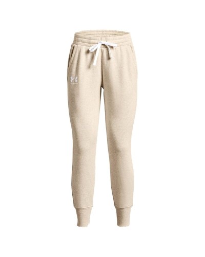 Pantalon de sport long Under Armour Rival Fleece Joggers Blanc Naturel Femme