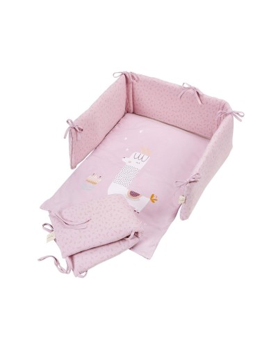 Set beddengoed voor kinderbed Colecho Licht Roze Katoen