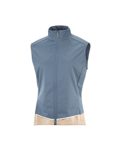 Gilet de course Salomon Light Shell W Bleu clair