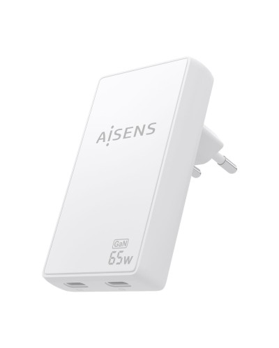 Wall Charger Aisens ASCH-65W2P077-W White 65 W
