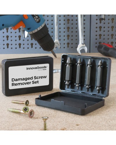 Damaged Screw Remover Set InnovaGoods IG811372 4 Units (Refurbished A)