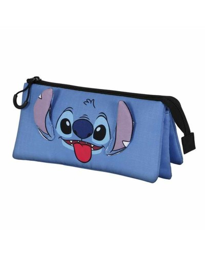 Portatodo Triple Lilo & Stitch Cool 23 x 11 x 8 cm Azul