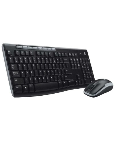 Tangentbord med optisk mus Logitech MK270 Svart Qwerty Spanska QWERTY