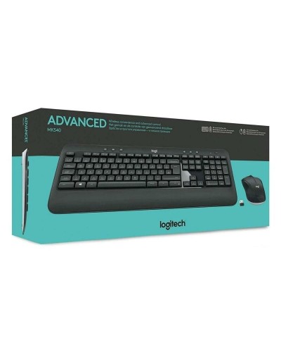 Toetsenbord met Gaming Muis Logitech MK540 Advanced Zwart Spaans Qwerty Spaans QWERTY