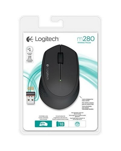 Ratón Inalámbrico Óptico Logitech M280 Negro 1000 dpi