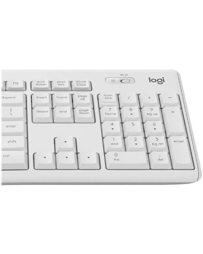 clavier et souris Logitech MK295 Blanc Espagnol Qwerty
