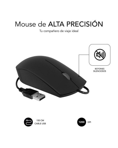 Muis Subblim BUSINESS 1200 DPI Zwart