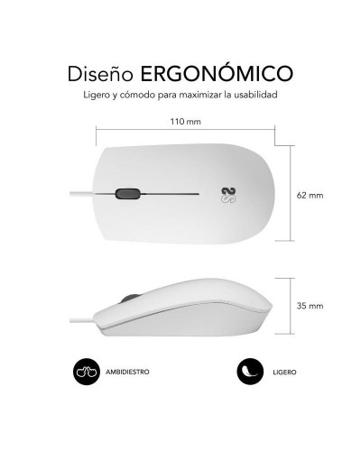 Mouse Subblim SUBMO-B2BS002 Bianco 1200 DPI