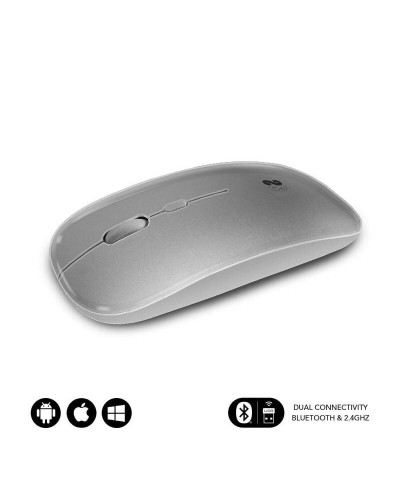 Ratón Subblim SUBMO-DFLAT22 Plateado 1600 dpi