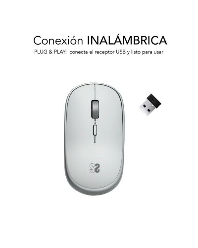 Mini Souris Optique Subblim SUBMO-RFM0001 Argenté 1600 dpi